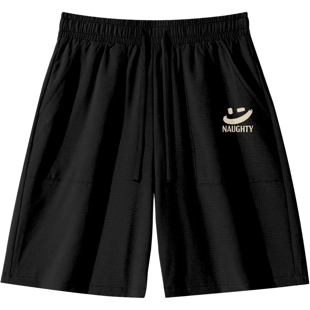 Детские шорты повседневные тонкие MINISO, Grass Gray Green (Y Tone) Smile Pants Logo — фото 4