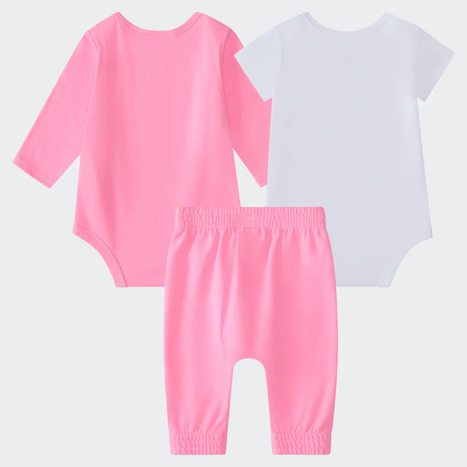 Детский комплект из двух боди и брюк с длинным и коротким рукавом Adidas Sportswear, розовый