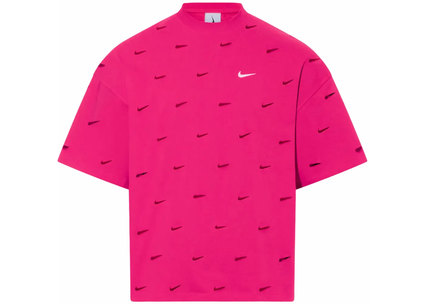 Унисекс футболка с принтом Jacquemus x Nike Le Swoosh T-shirt, Dark Pink