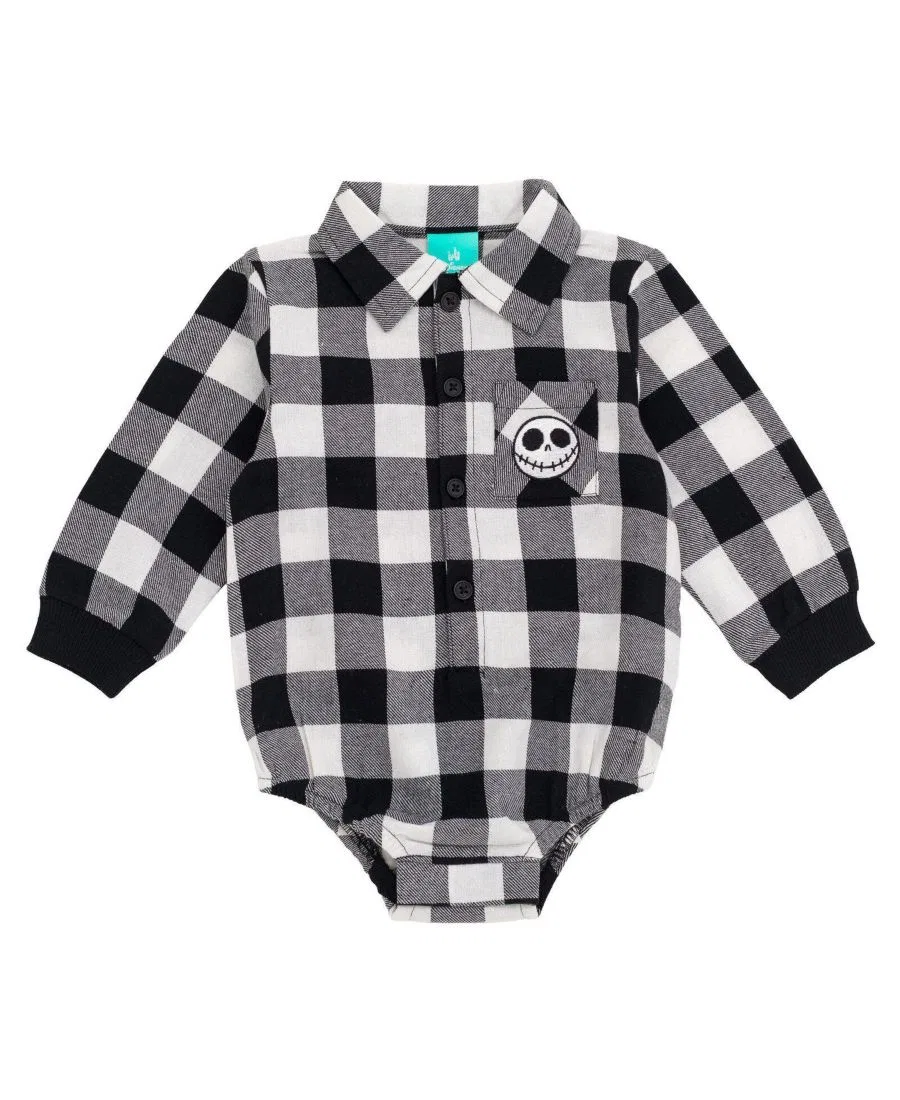 Боди с длинным рукавом Nightmare Before Christmas, Hudson Baby, Jack Skellington Gray