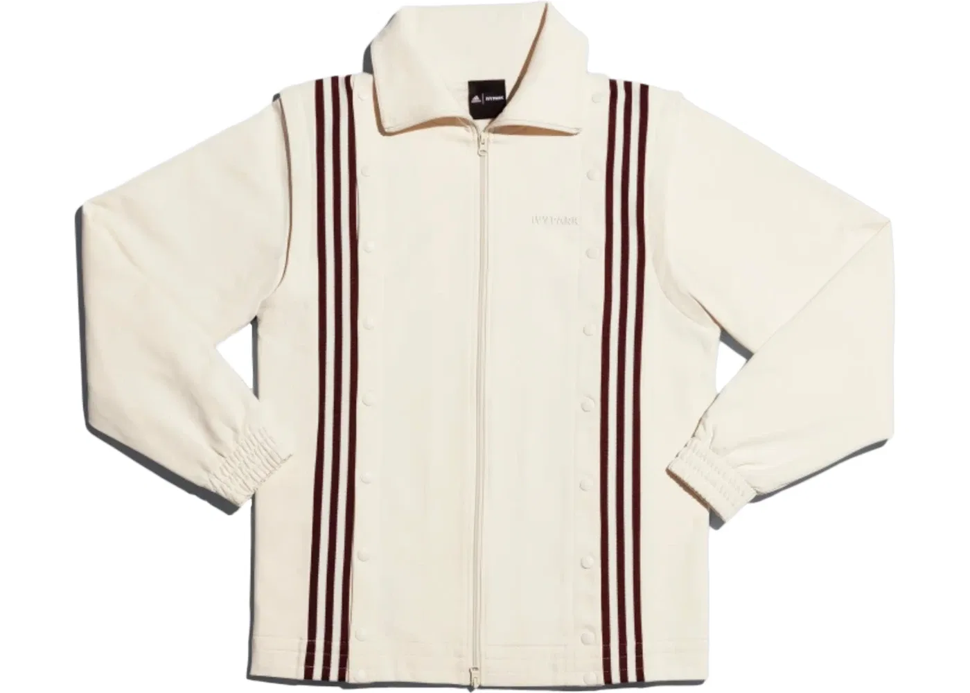 Унисекс куртка с длинным рукавом Adidas Ivy Park Snap Track Jacket, Ecru Tint/Maroon