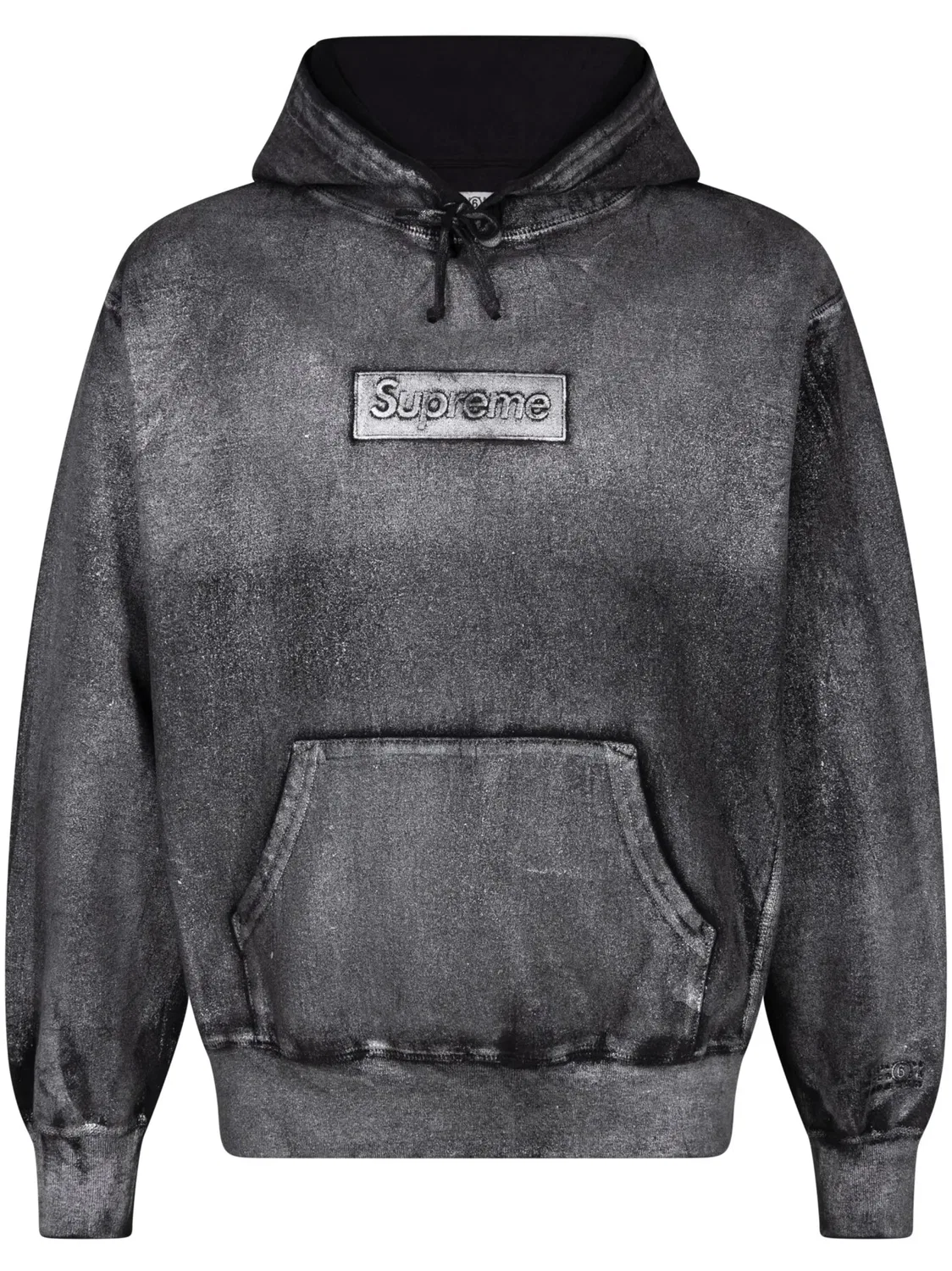 Худи с фольгированным логотипом MM6 Maison Margiela Supreme, черный