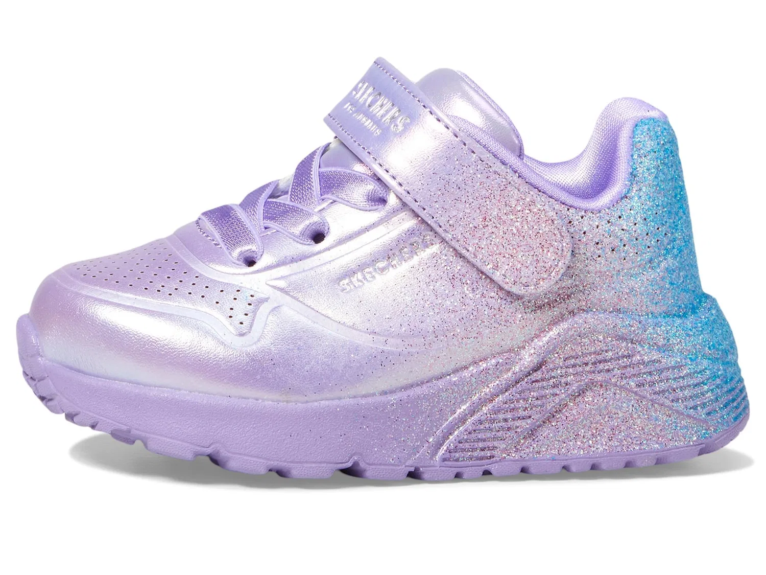 Детские кроссовки для девочек с шнуровкой One Lite Skechers, Lavender Multicolor — фото 4