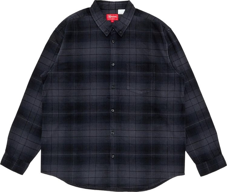 

Рубашка Supreme Shadow Plaid Flannel Shirt 'Black', черный