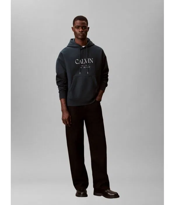 Мужская толстовка на молнии Calvin Klein, зеленый — фото 2