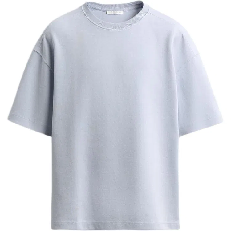 Мужская футболка с круглым вырезом Sky Blue ZARA