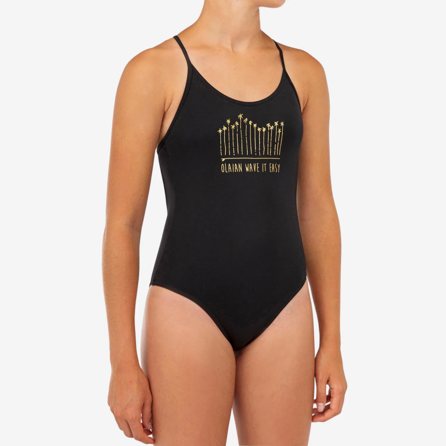 Детский купальник для девочек Hiloe Decathlon, Цвет: Rauchschwarz