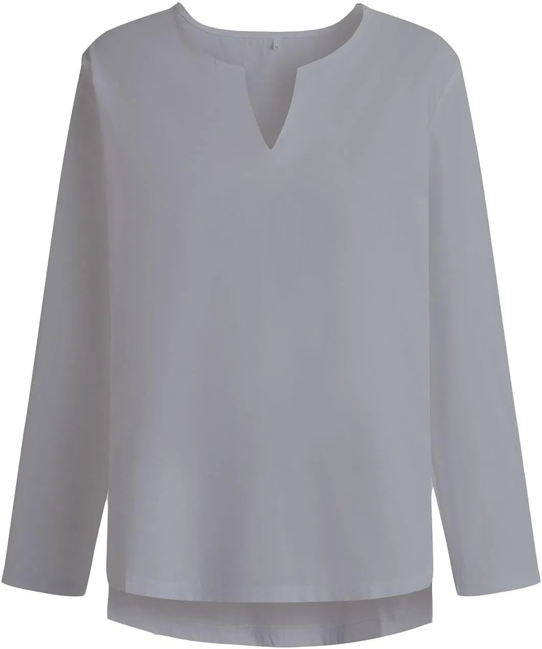 Мужская футболка с V-образным вырезом длинным рукавом Casual, Gray