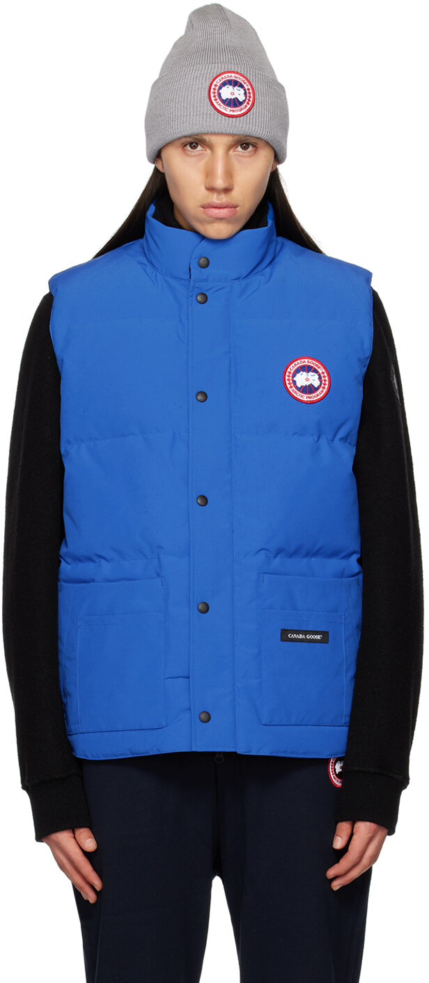 

Синий жилет с круглым вырезом для фристайла Canada Goose