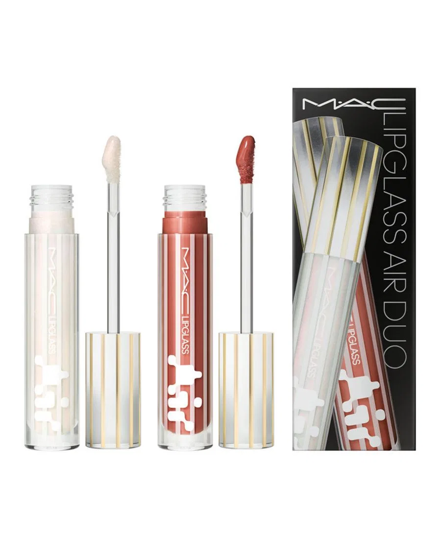 Комплект из 2 мини-блесков для губ Lipglass Air MAC, Ice Baby, Love Me