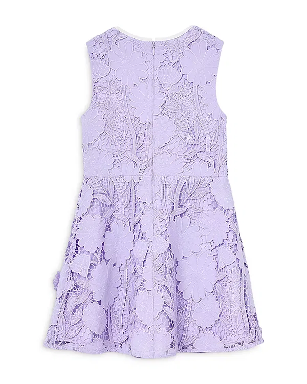 Детское кружевное платье для девочек Girls' lace dress Self-Portrait, Lilac — фото 2