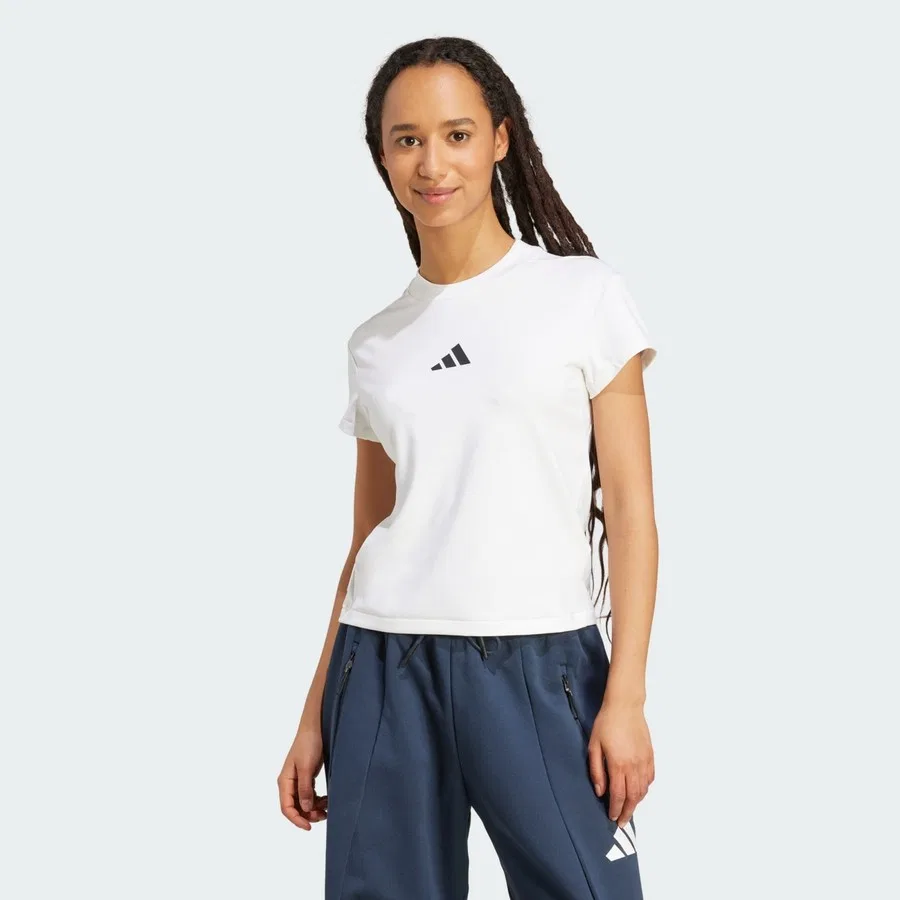 Футболка с принтом adidas Z.N.E. Baby Tee, Белый