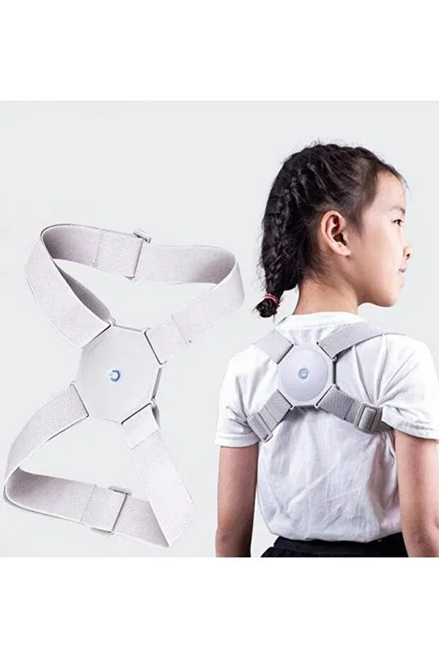 Детский корсет для девочек с длинным рукавом Rechargeable corset with sensor that provides upright stand Chermik, White