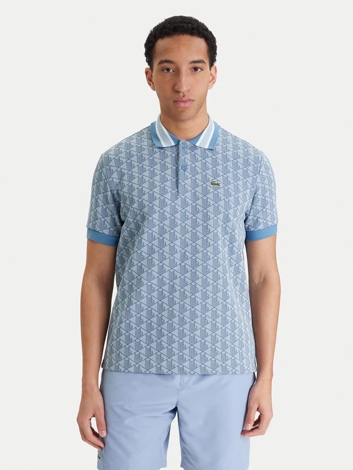 Мужское поло классического кроя Lacoste, синий
