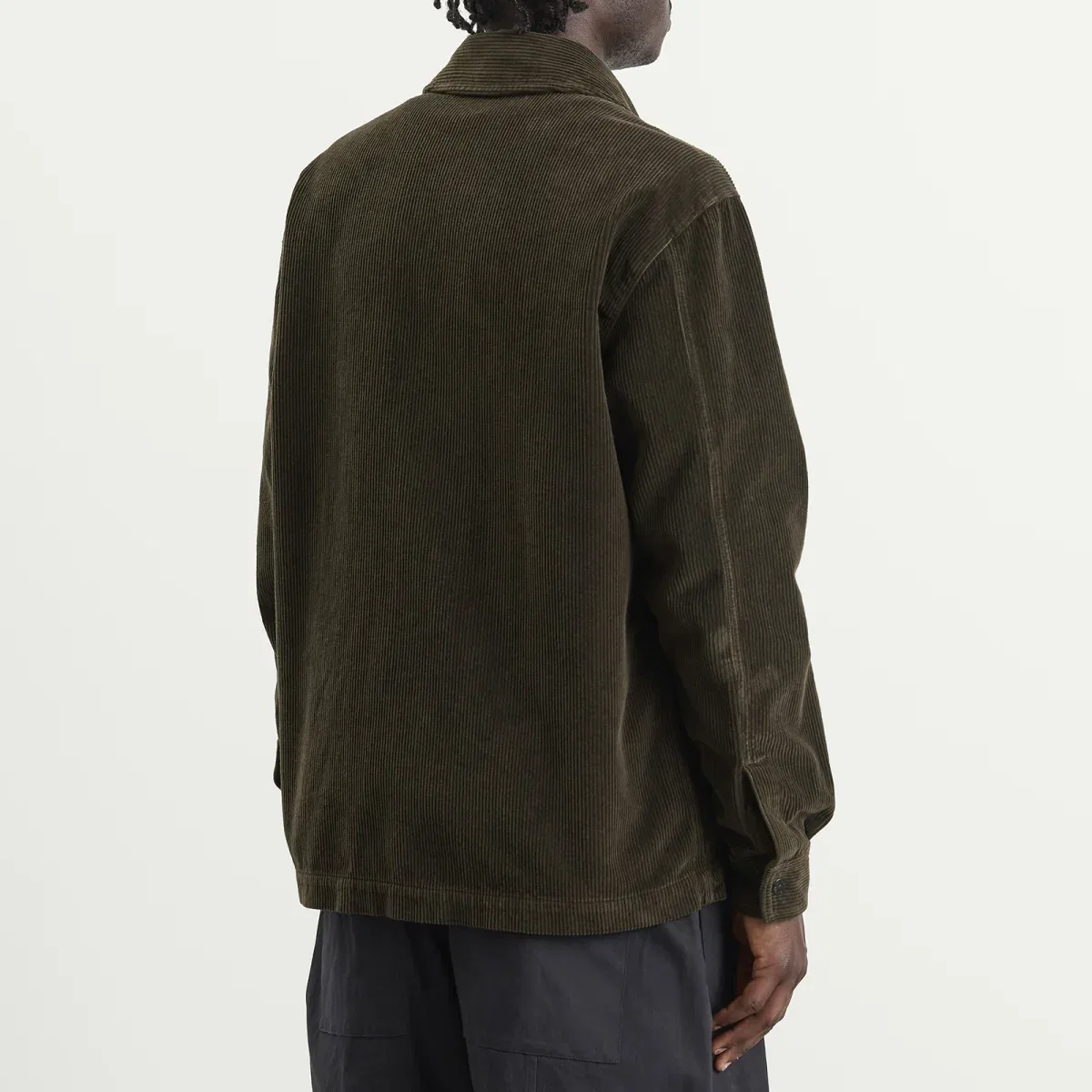 Органическая хлопковая вельветовая рубашка-оверширт Stone Island, Charcoal — фото 3