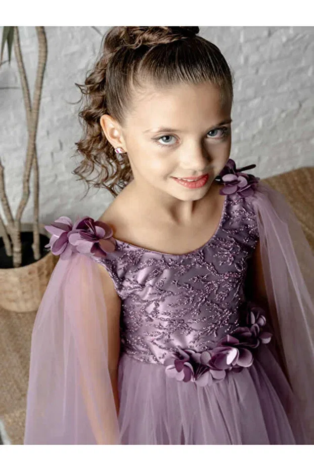 Детское платье для девочек с принтом Loungewear Mertoğlu Baby, Purple