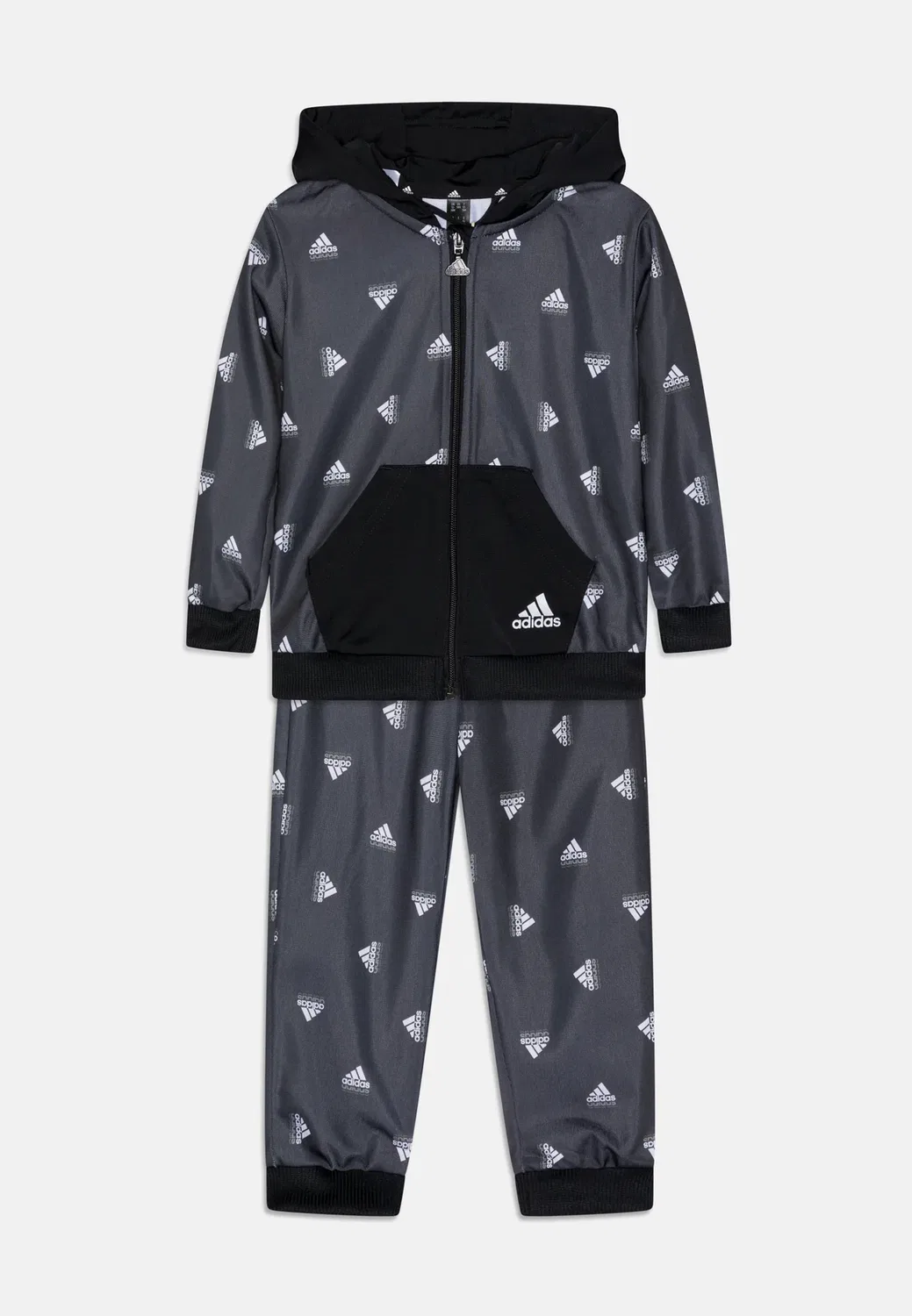 Блестящий спортивный костюм Bluv унисекс Adidas Performance, White/Black