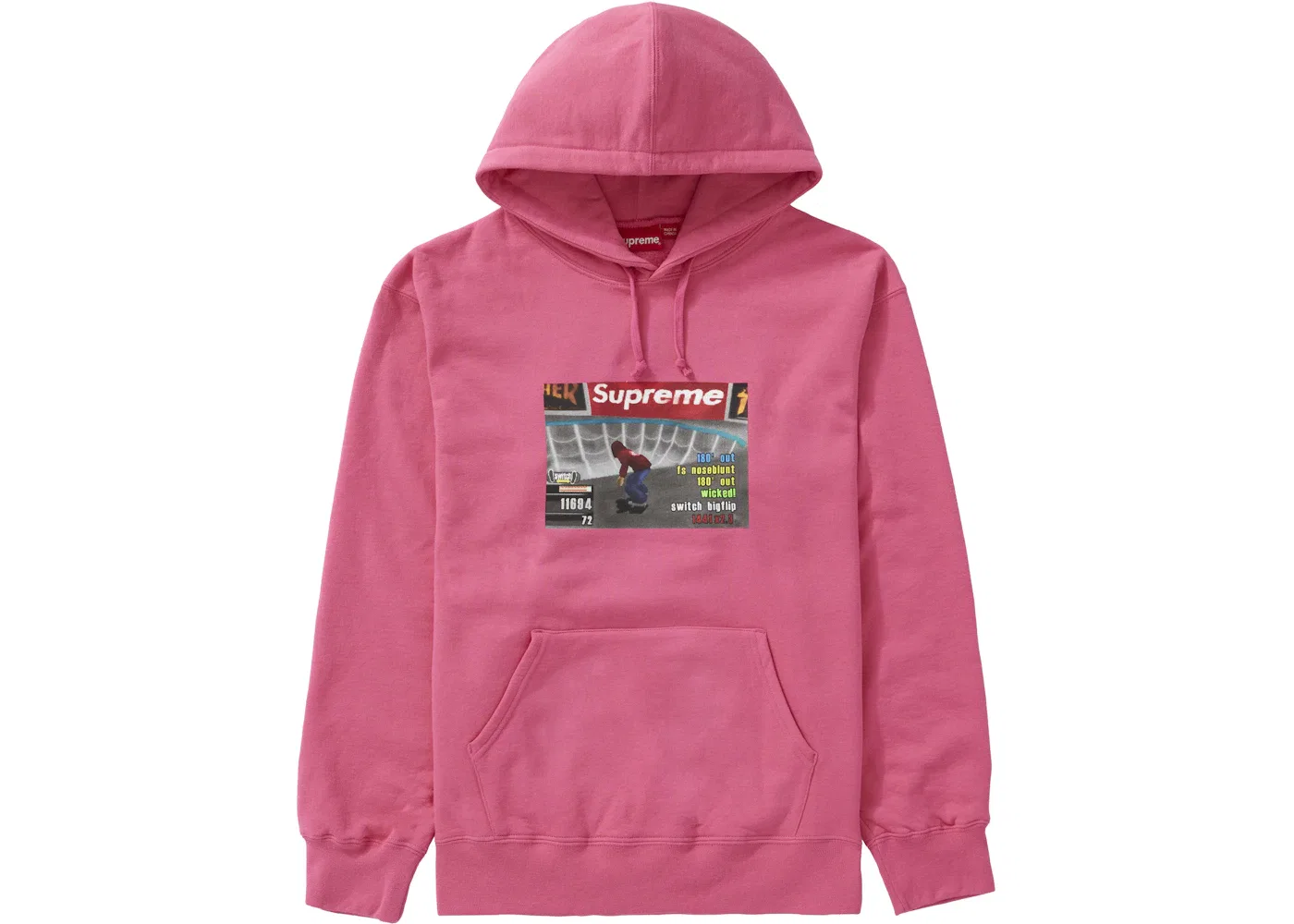 Мужской худи Supreme Thrasher Hooded Sweatshirt, Magenta