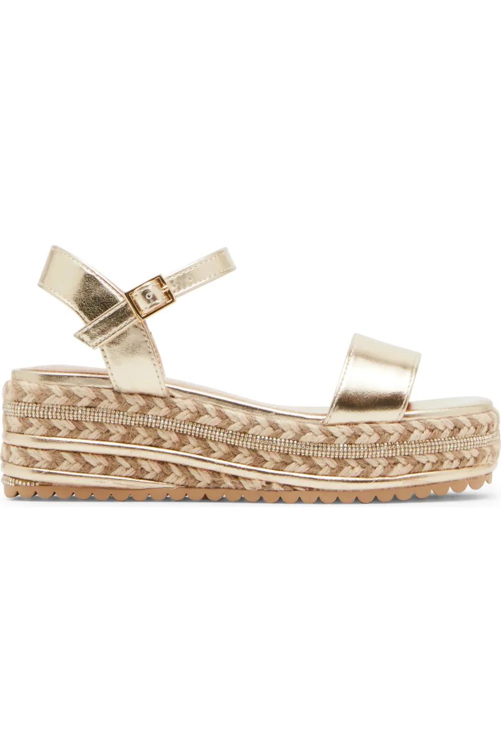 Сандалии детские на платформе с блеском JShayla Steve Madden, Gold — фото 2