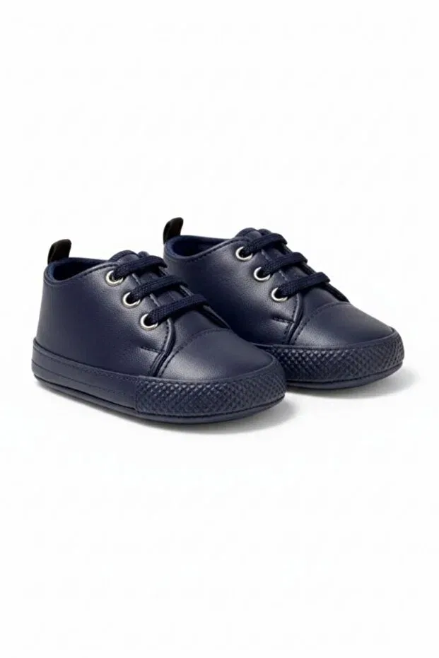 Детские ботинки для мальчиков с кожаным верхом Pufien, Navy Blue — фото 3