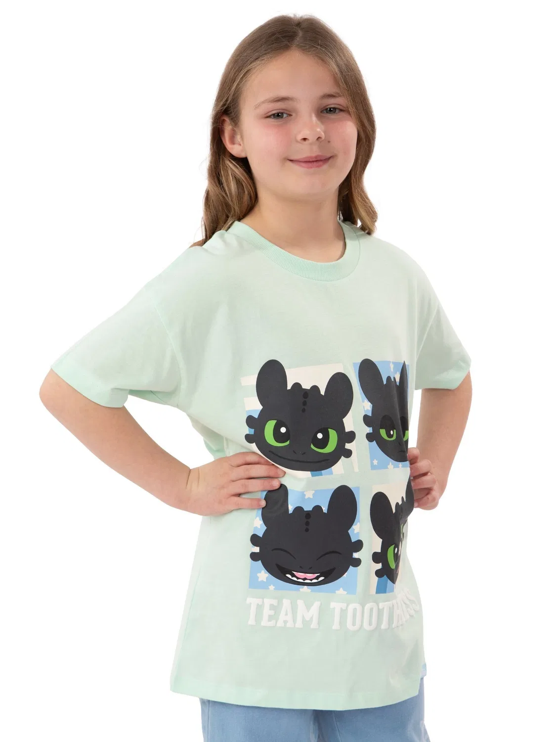 Футболка How to Train Your Dragon Toothless Character, зеленая — фото 4