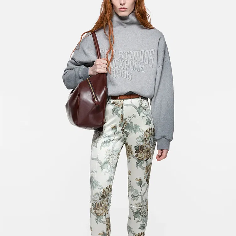 Женская толстовка с длинным рукавом Heather Gray Acne Studios, Heather Gray — фото 4