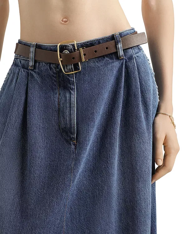 Женская джинсовая юбка макси Dolce & Gabbana, Medium Blue — фото 4