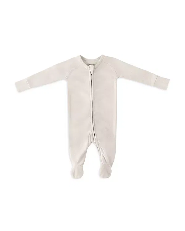 Детский слип для новорожденных с длинным рукавом Unisex Essentials Sleeper Footie Pehr, Pale Pink