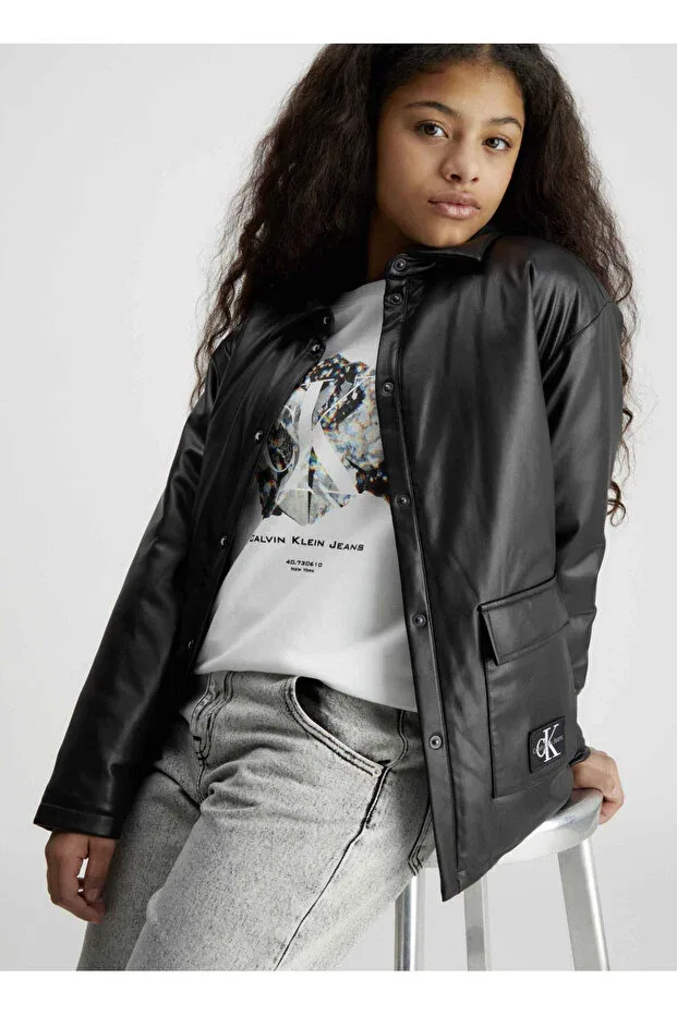 Женские свитшот с принтом Crystal Graphic Calvin Klein, White — фото 2
