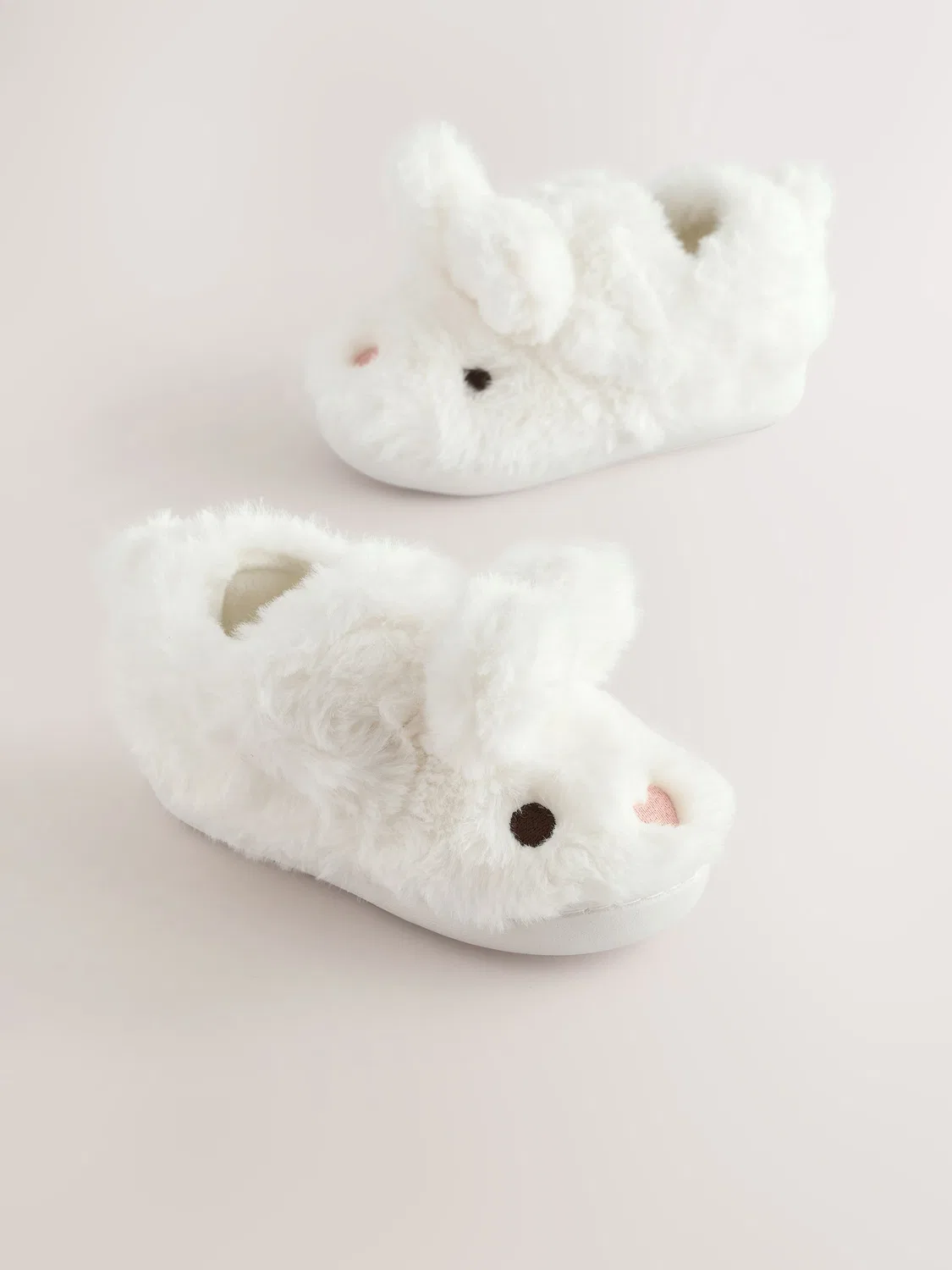 Тапочки с мордочкой зайчика White Cupsole Slippers Next, белый