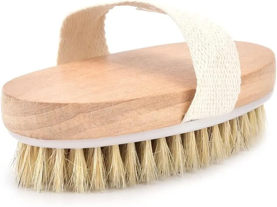 Щетка для душа для сухой кожи, ETUELNOPT, 12 x 6.5 см, Brown — фото 3