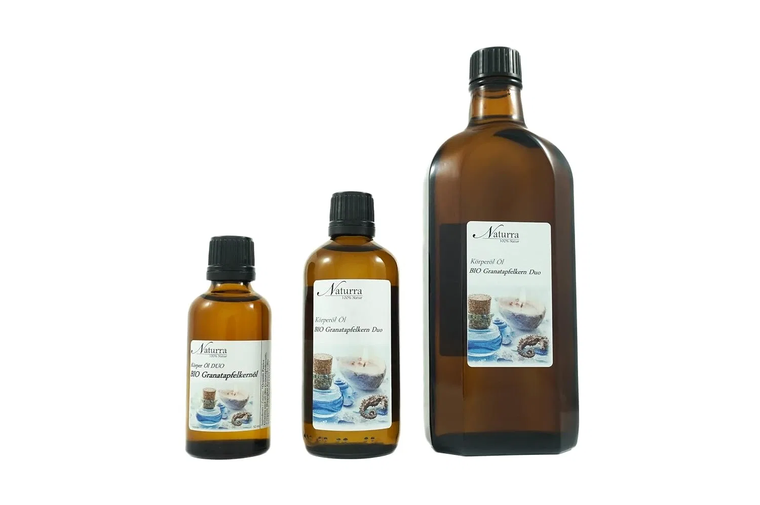 Масло для тела Organic Pomegranate Seed Oil Duo, Naturra, 50 мл, с маслом виноградных косточек — фото 2