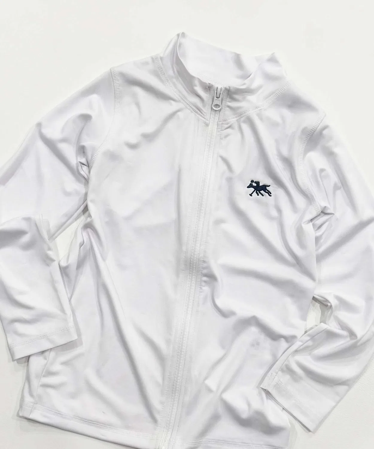 Детский рашгард с длинным рукавомс вышивкой POLOCHAMPS, Off White