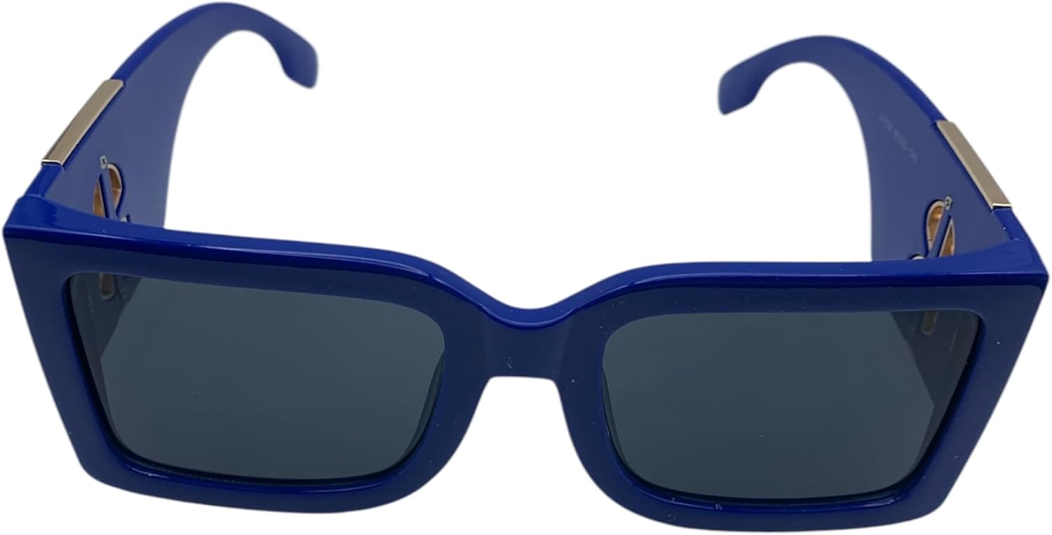 

Солнцезащитные очки для женщин. Модные солнцезащитные очки в толстой оправе, роскошные дизайнерские солнцезащитные очки в современном стиле с большой квадратной оправой (синие) Generic, Blue