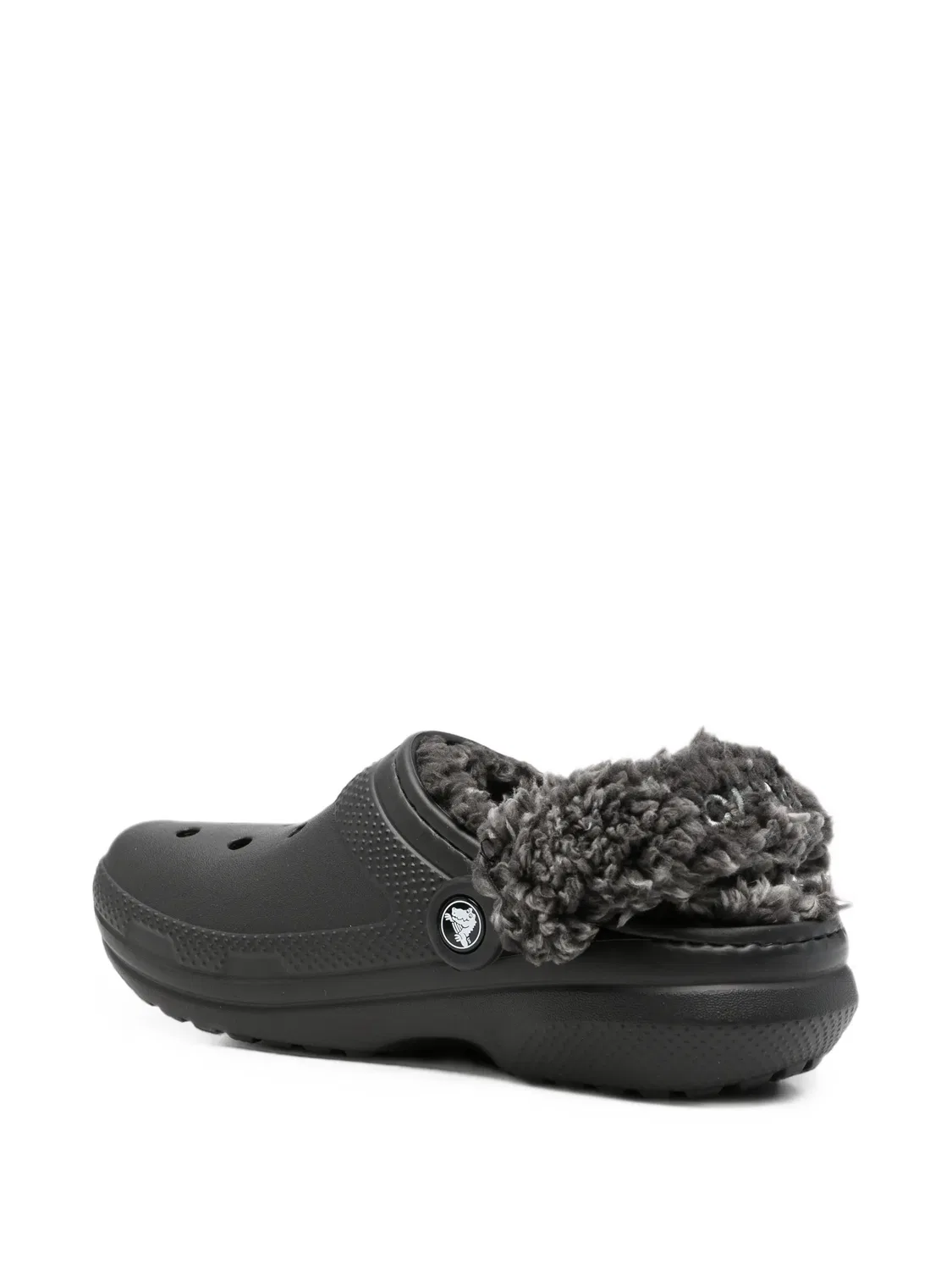 Резиновые сабо с меховой подкладкой, черные Crocs, черный — фото 2