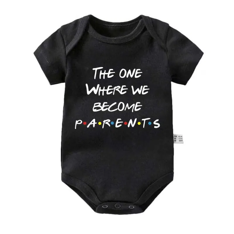 Боди-комбинезон с принтом для новорожденных Matching Family Outfits, черный