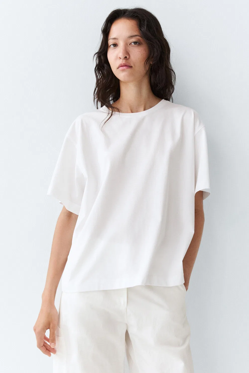Футболка Massimo Dutti 100% Cotton Short Sleeve, белый