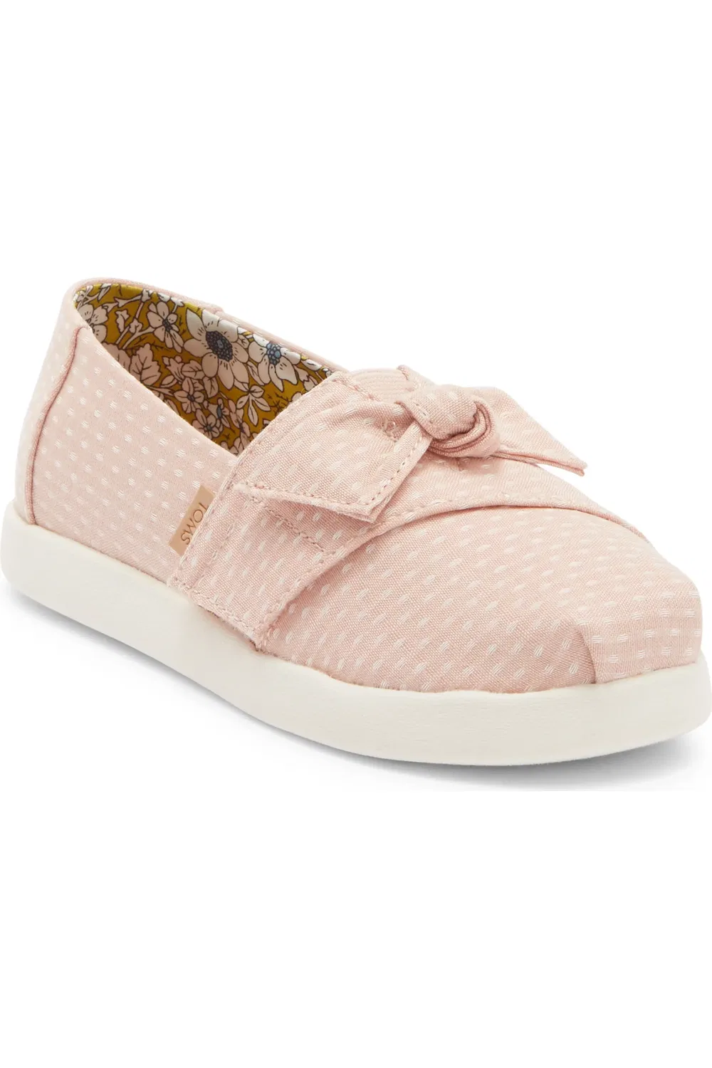 Детские кеды slip-on на липучке Alpargata TOMS, средне-розовый