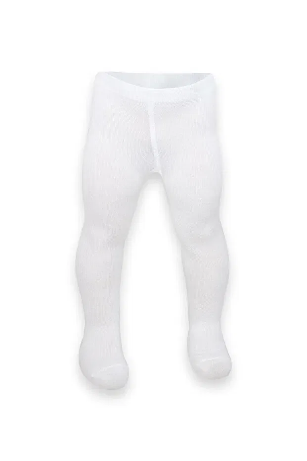 Детские колготки для девочек из бамбука Bibaby, White