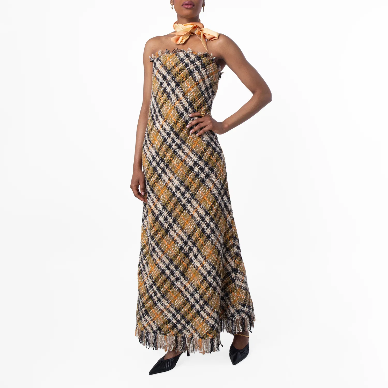 Платье без рукавов Check Wool Blend Burberry, Pasture/Black