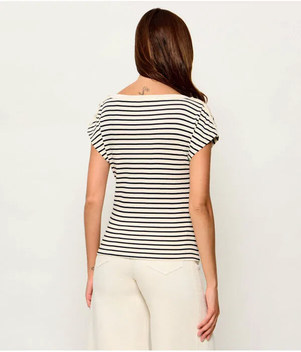 Женская футболка из хлопка Regular Fit Tommy Hilfiger, Écru — фото 3