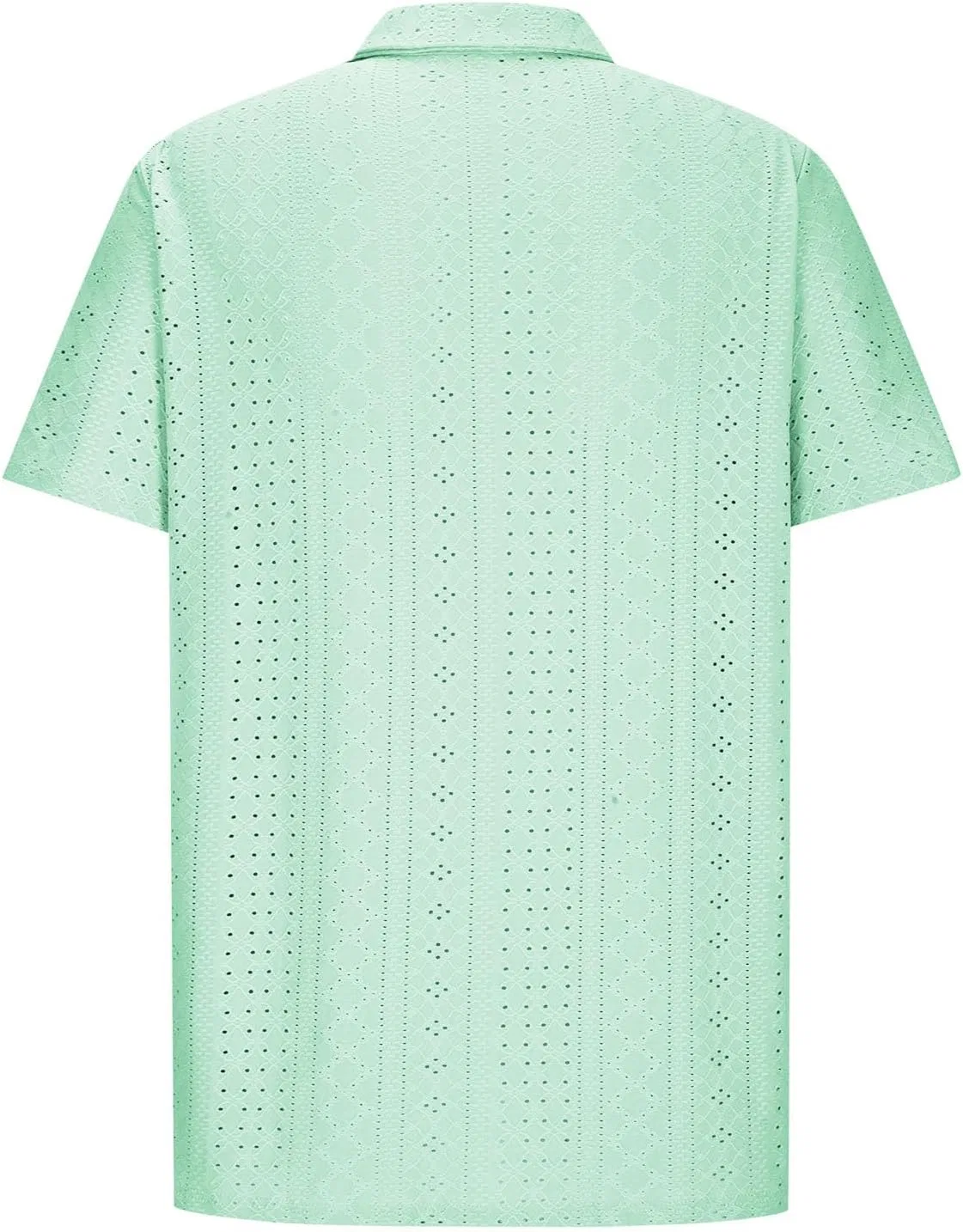 Мужская футболка с принтом, Hollow Out, Mint Green — фото 3