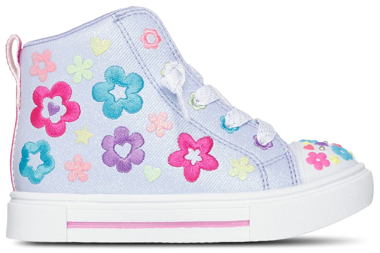 Детские кроссовки для девочек с кристаллами Twinkle Sparks Skechers, Super Blossom Multi