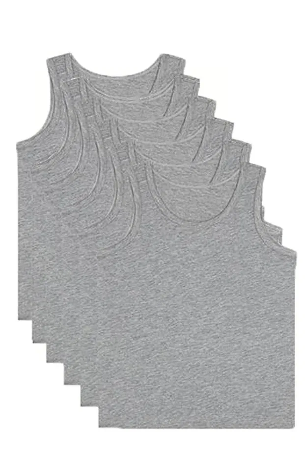 Детский комплект маек для мальчиков хлопковый 6-Pack Hepsine Rakip, Gray