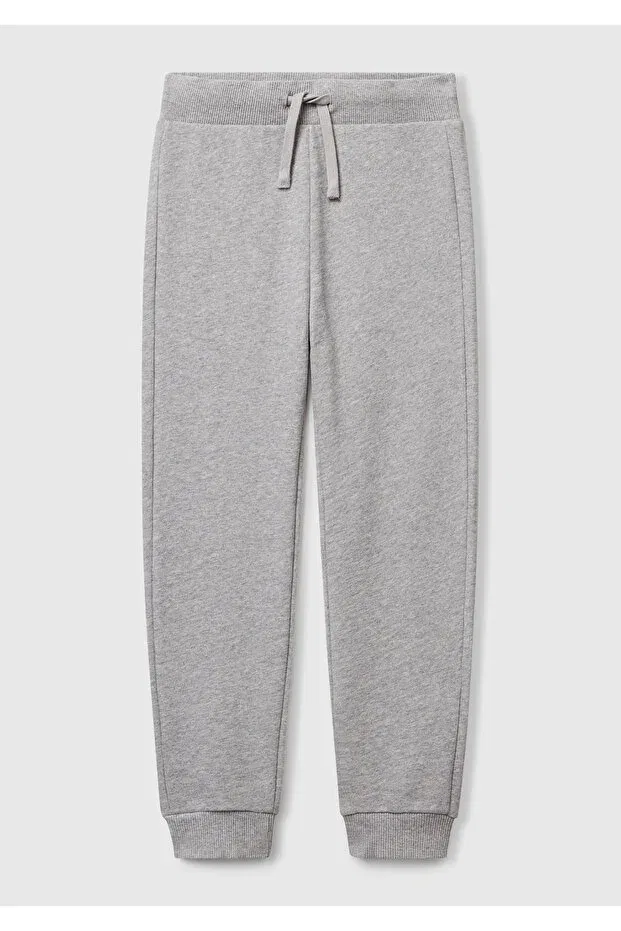 Детские спортивные штаны без карманов Benetton label logo sweatpants United Colors Of Benetton, Gray Melange