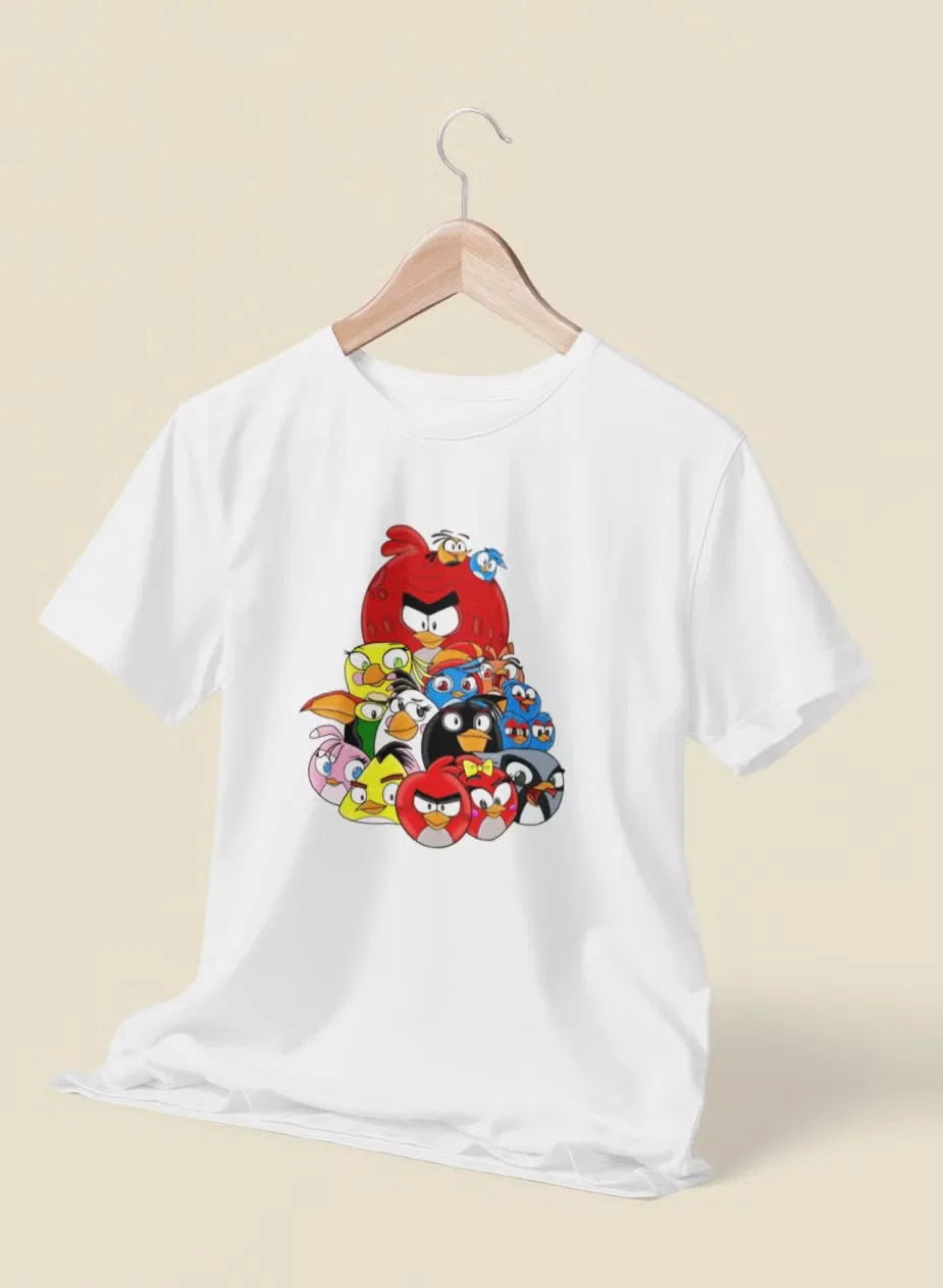 Футболка с принтом Angry Birds Zoom, белый
