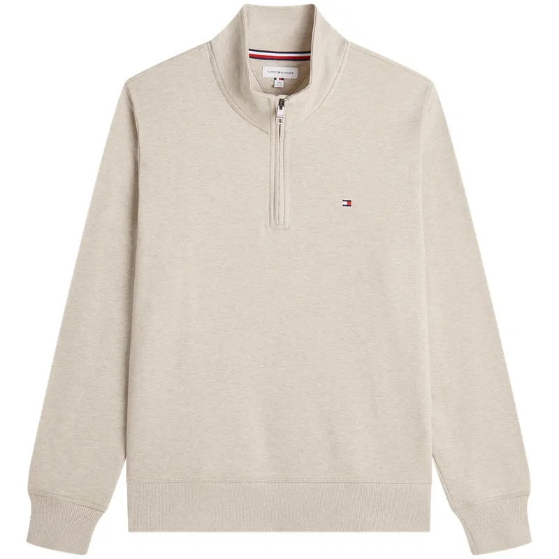 Мужской свитшот с логотипом Tommy Hilfiger, Ecru HFR
