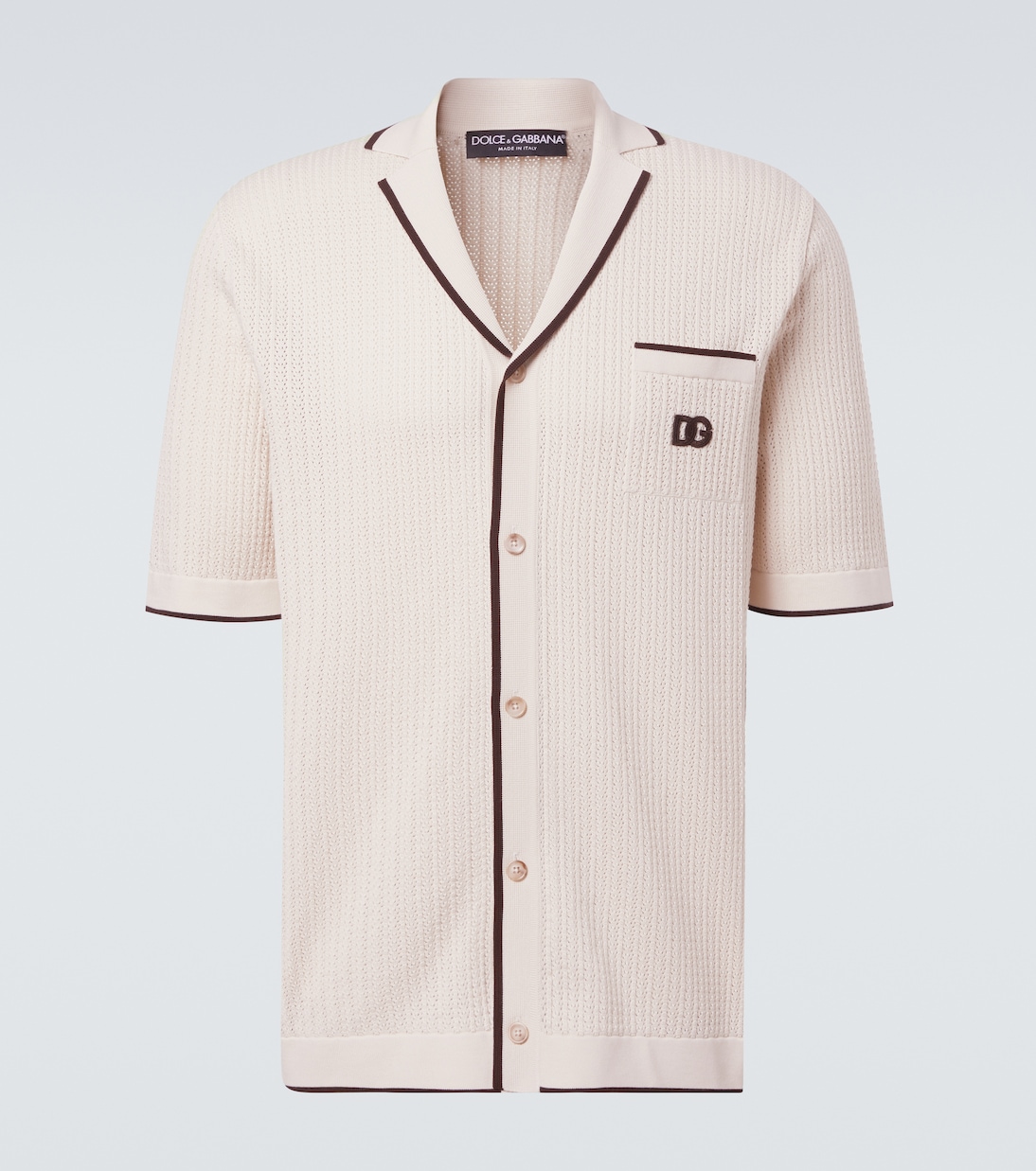 

DG вязаная хлопковая рубашка Dolce&Gabbana, Beige Chiarissimo