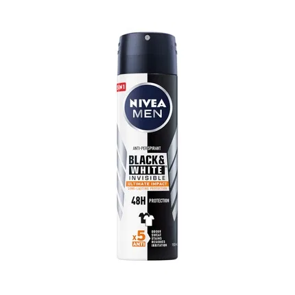 Антиперспирант-спрей Nivea Men Black & White Invisible Ultimate Impact, 150 мл