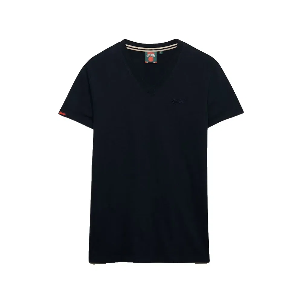 Мужская футболка с V-образным вырезом Vintage Logo Embroidered Vee Superdry, Blue — фото 3